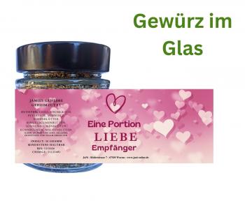 Eine Portion Liebe - Personalisiertes Gewürzgeschenk